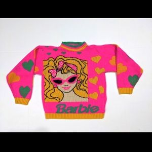 Girls 90s Vintage J.J. Poole Barbie Sweater